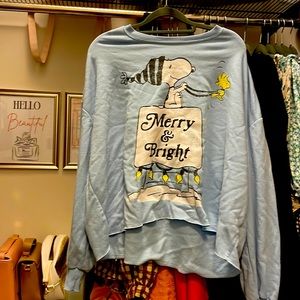 Vintage Style Peanuts Crop Sweatshirt